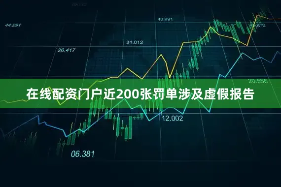 在线配资门户近200张罚单涉及虚假报告
