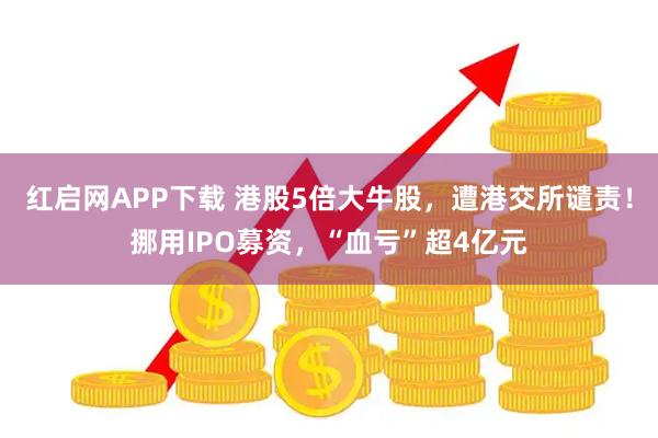红启网APP下载 港股5倍大牛股,遭港交所谴责!挪用IPO募资,“血亏”超4亿元