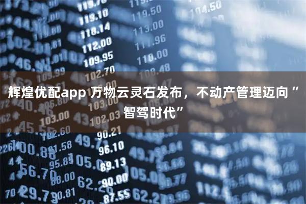 辉煌优配app 万物云灵石发布，不动产管理迈向“智驾时代”